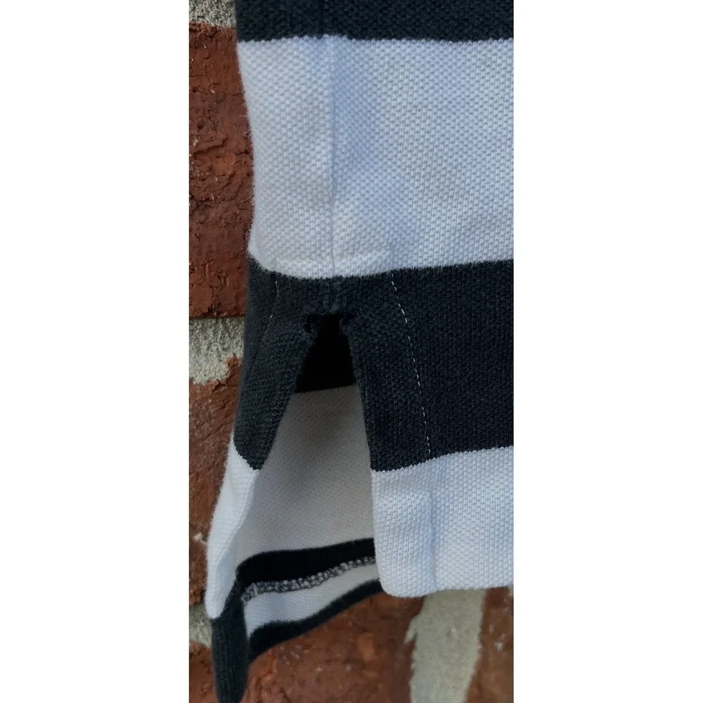 Polo Ralph Lauren Shirt Men's XL Black White Striped Short Sleeve